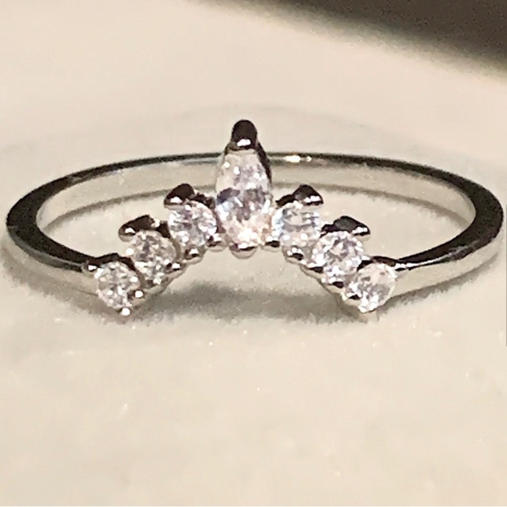 Diamond Framing Sterling Ring 925
